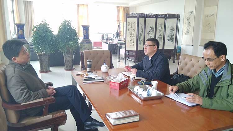 江安吉開發(fā)區(qū)管委會領導一行來我院進行合作洽談
